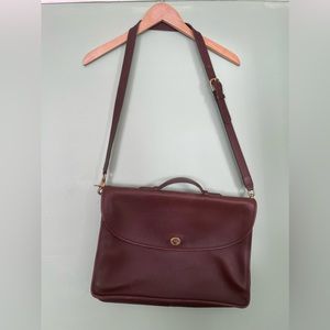 Chocolate brown vintage Coach briefcase